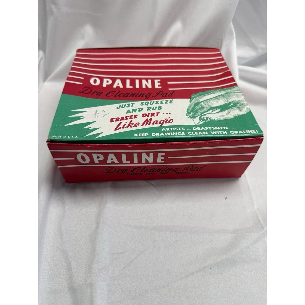 6 Vintage Cardinell Opaline Dry Cleaning Rubgum Dry Clean Pad Morilla Co USA Box